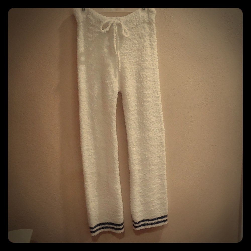 Super Plush Soft White Pajama Bottoms